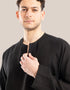 Long line jellabiya with round neckline with slits